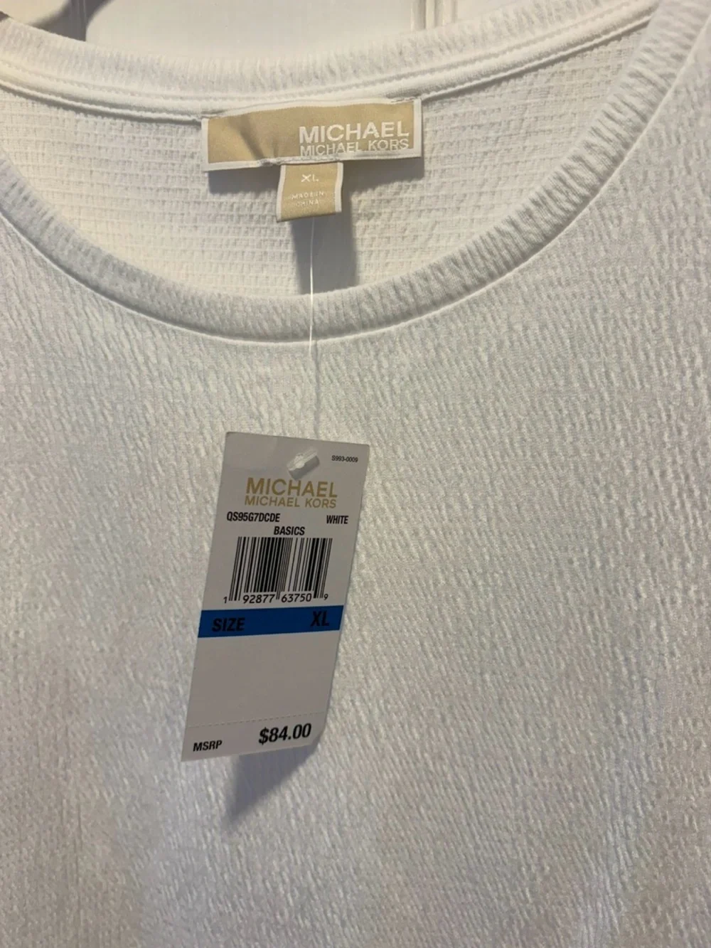 Michael Kors White Sleeveless Ruffle-Hem Tank